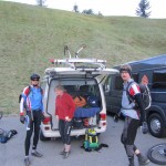 Beim Start: es war kaaaalt!