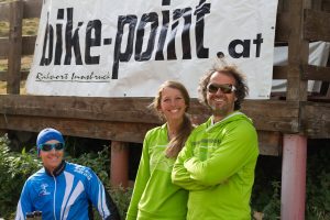 Das Empfangskomitee im Ziel