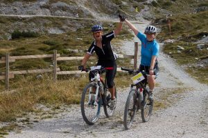 Erfeut über den Zieleinlauf